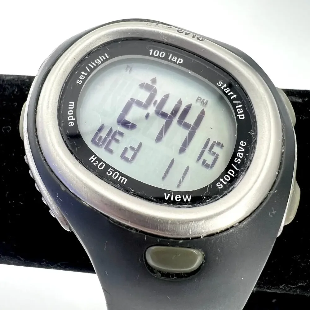 Nike Black Gray Triax CV10 SM0020 Wrist Watch Works